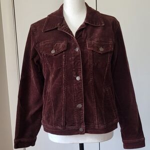 Sonoma Brown Cordoroy Button Up Jacket, Small